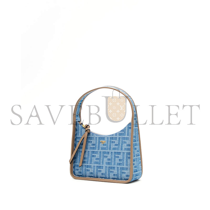 FENDI DENIM FF MINI FENDESSENCE BAG 8BS094AS3F (27*20.5*7cm)